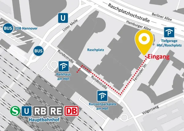 Anfahrtsskizze AllDent Hannover
